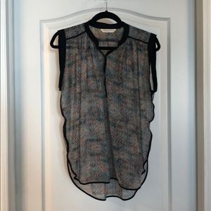 Rebecca Taylor chiffon button up blouse